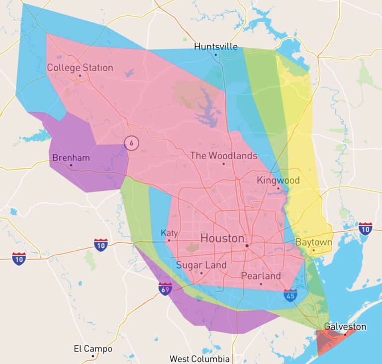 Rockbait Service Areas Map